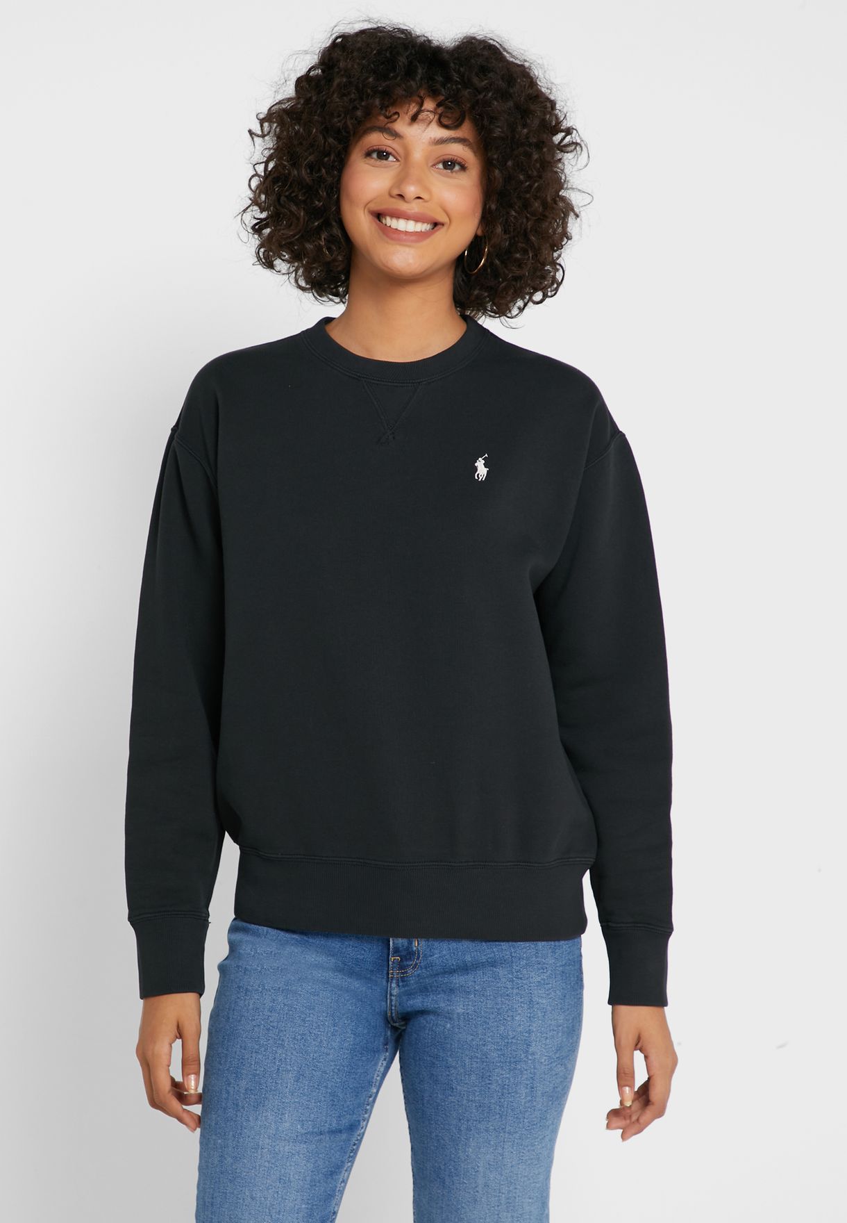 Buy Polo Ralph Lauren black Round Neck Sweatshirt for Women in MENA,  Worldwide