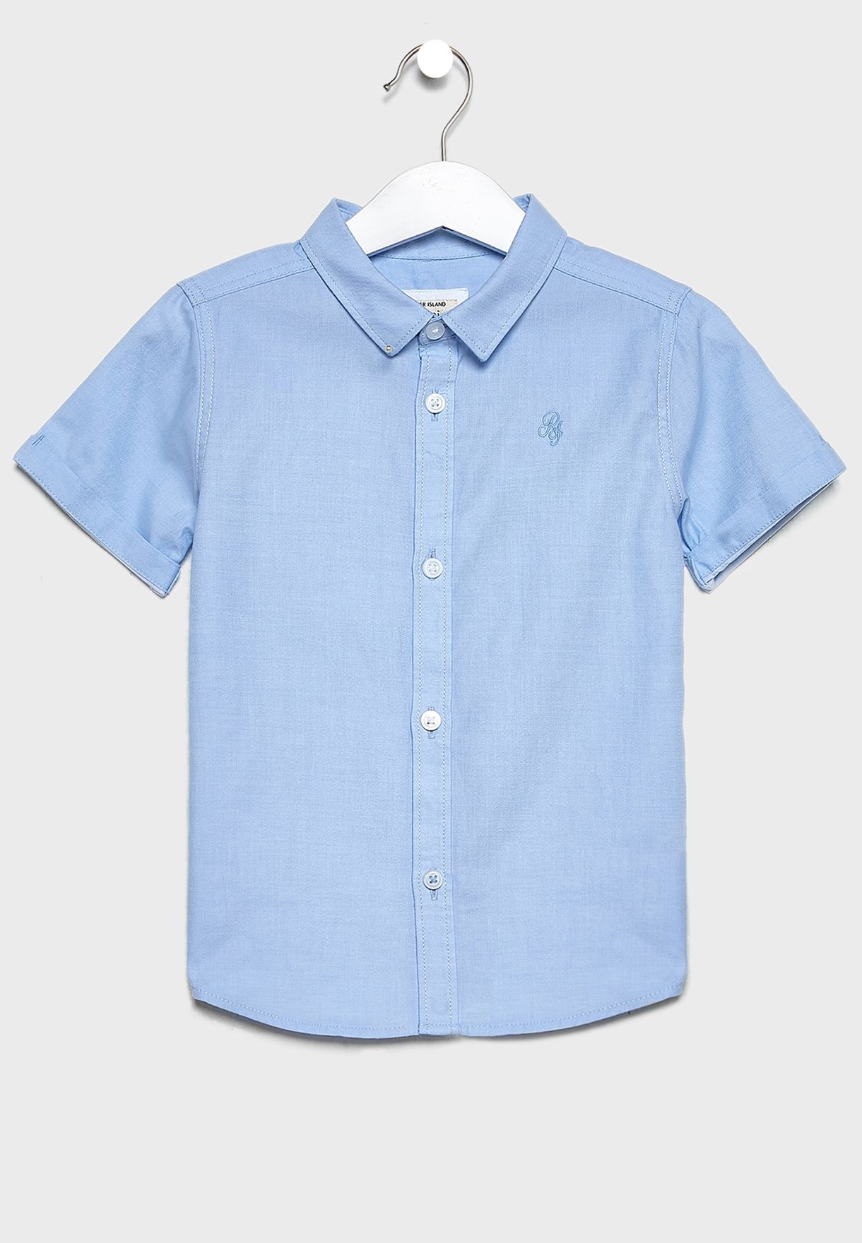 Buy River Island Blue Infant Button Down Shirt For Kids In Mena Worldwide 498933