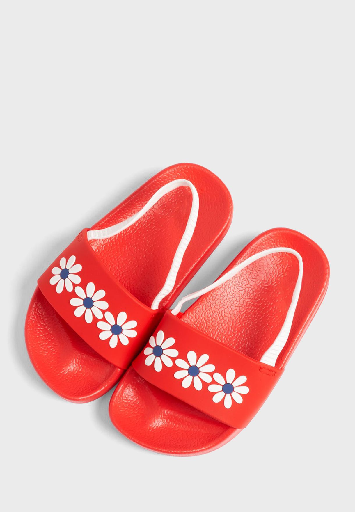 Kids Daisy Detail Slingback Slides