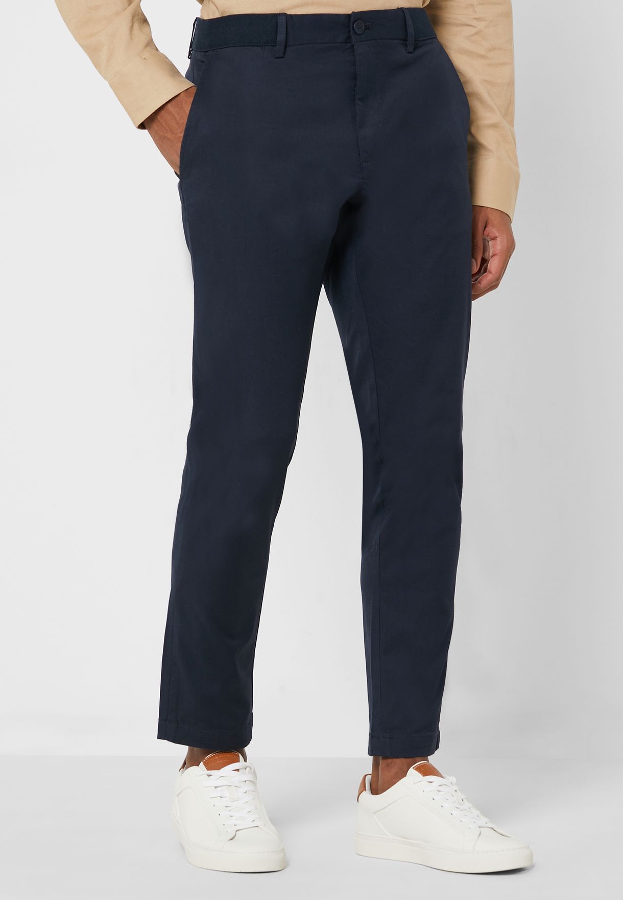 cropped tapered chinos