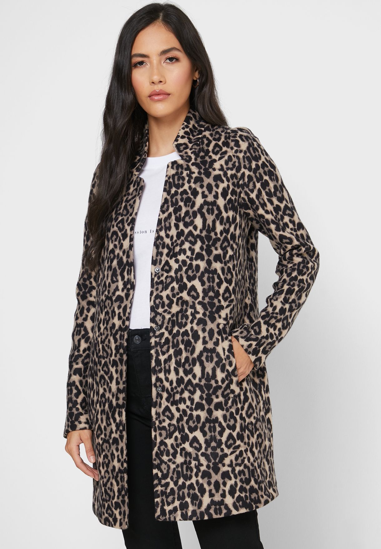 fordelagtige kubiske Literacy vero moda leopard coat,befabmakina.com
