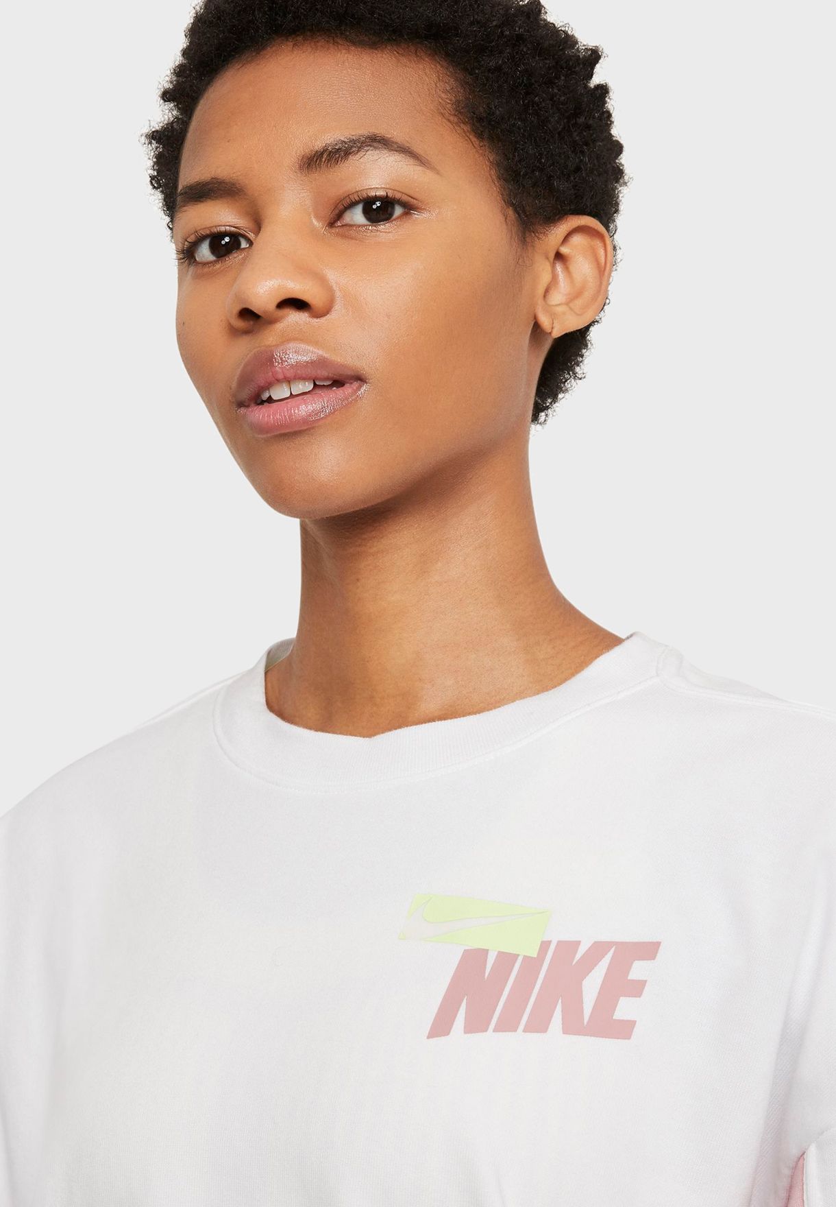 women's nike dry color block crew sweatshirt