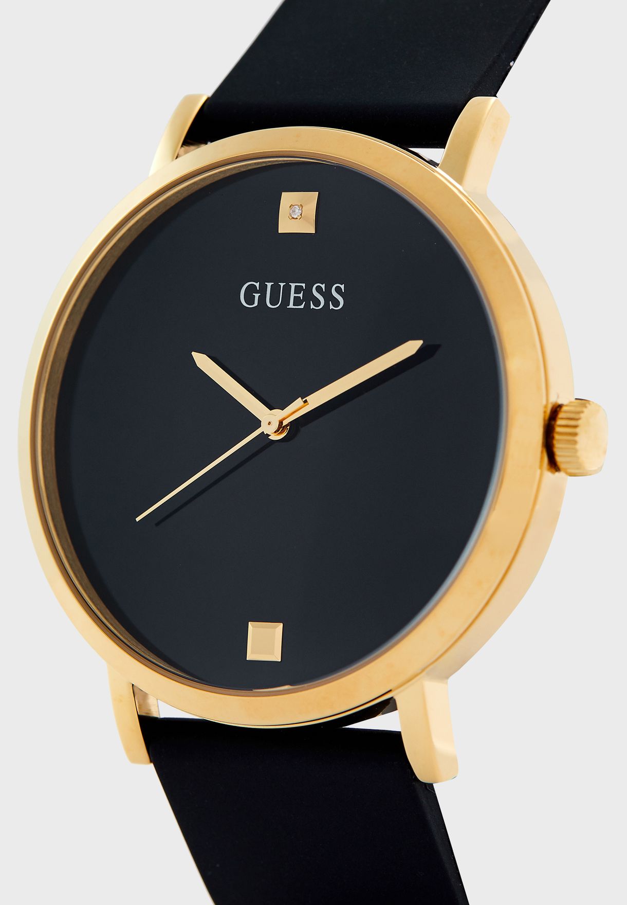 guess black analog watch