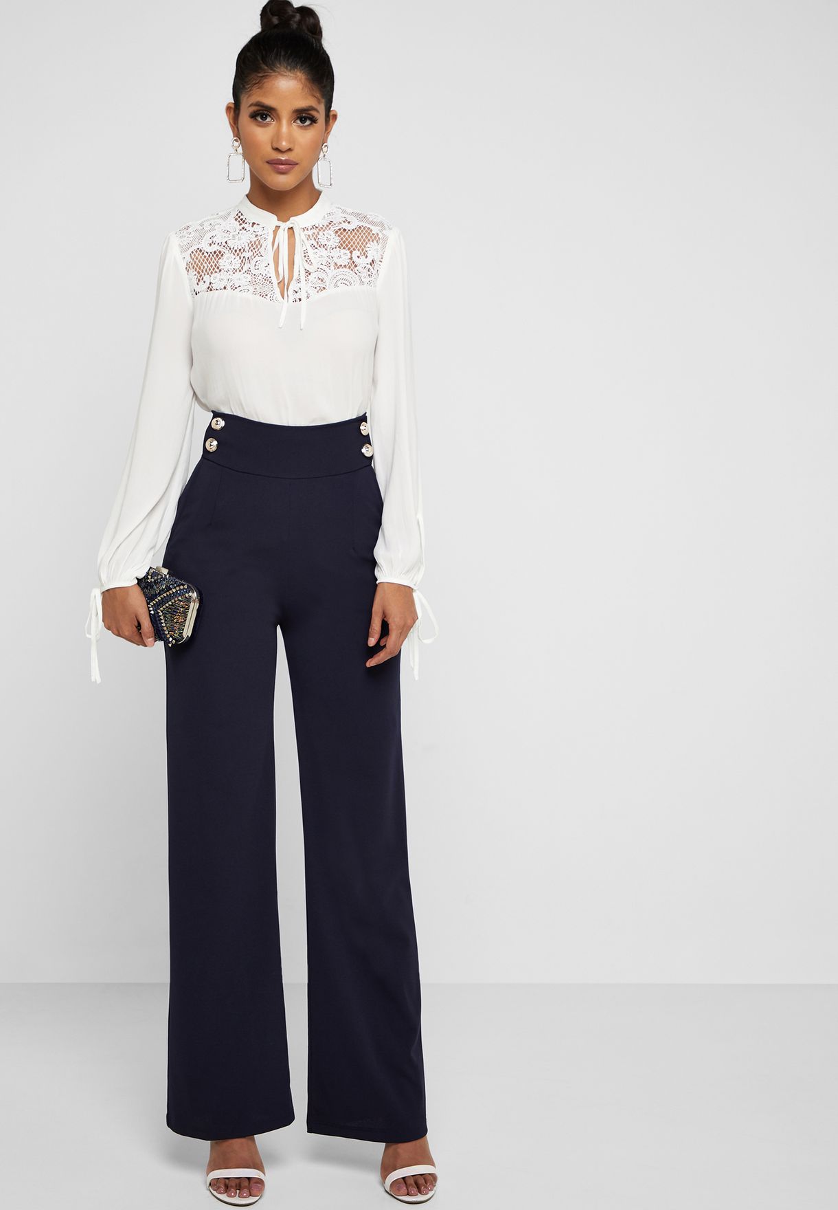 quiz high waisted trousers