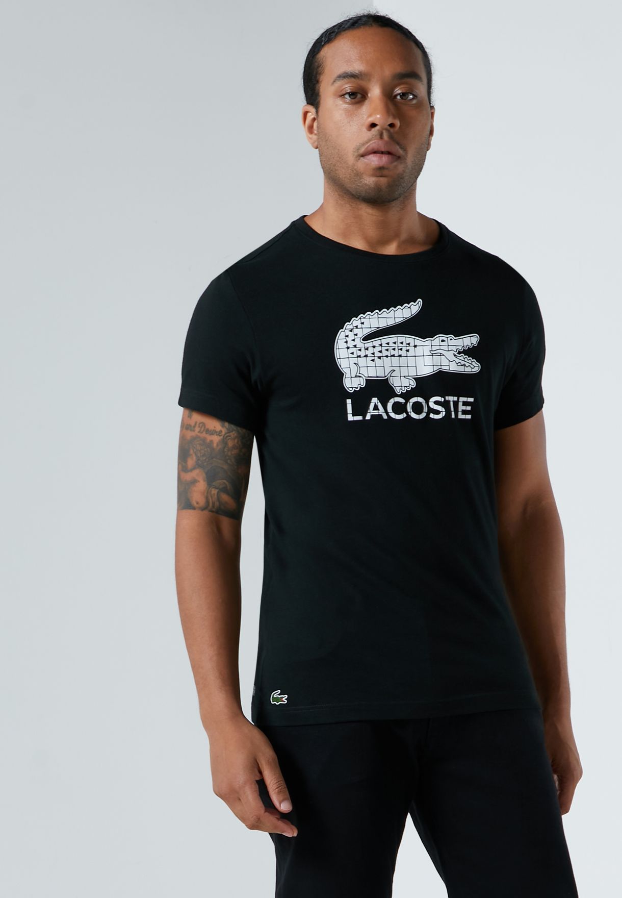 lacoste black t shirt