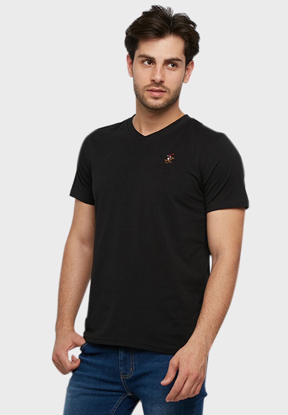 beverly hills polo club men's v neck t shirt