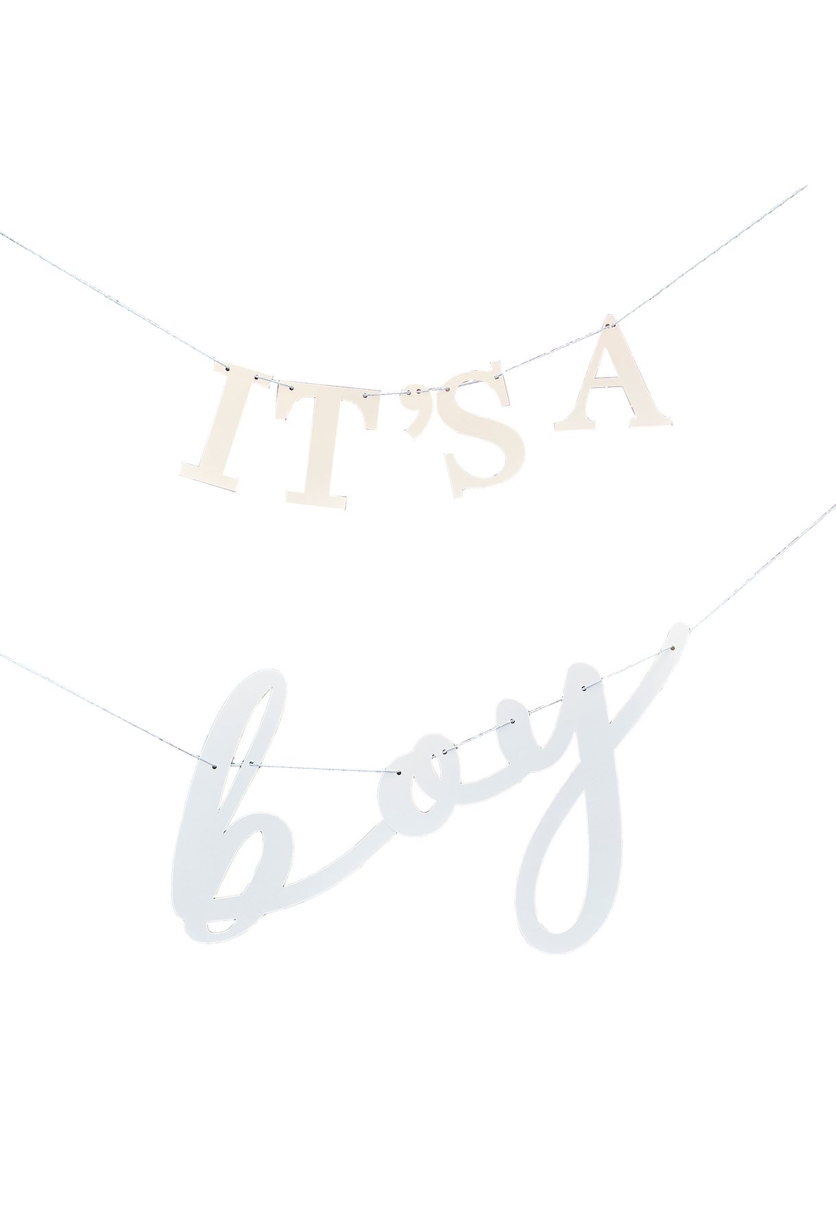 White & Blue It'S A Boy Bunting