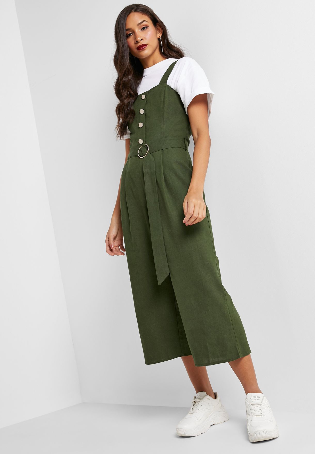 miss selfridge green jumpsuit