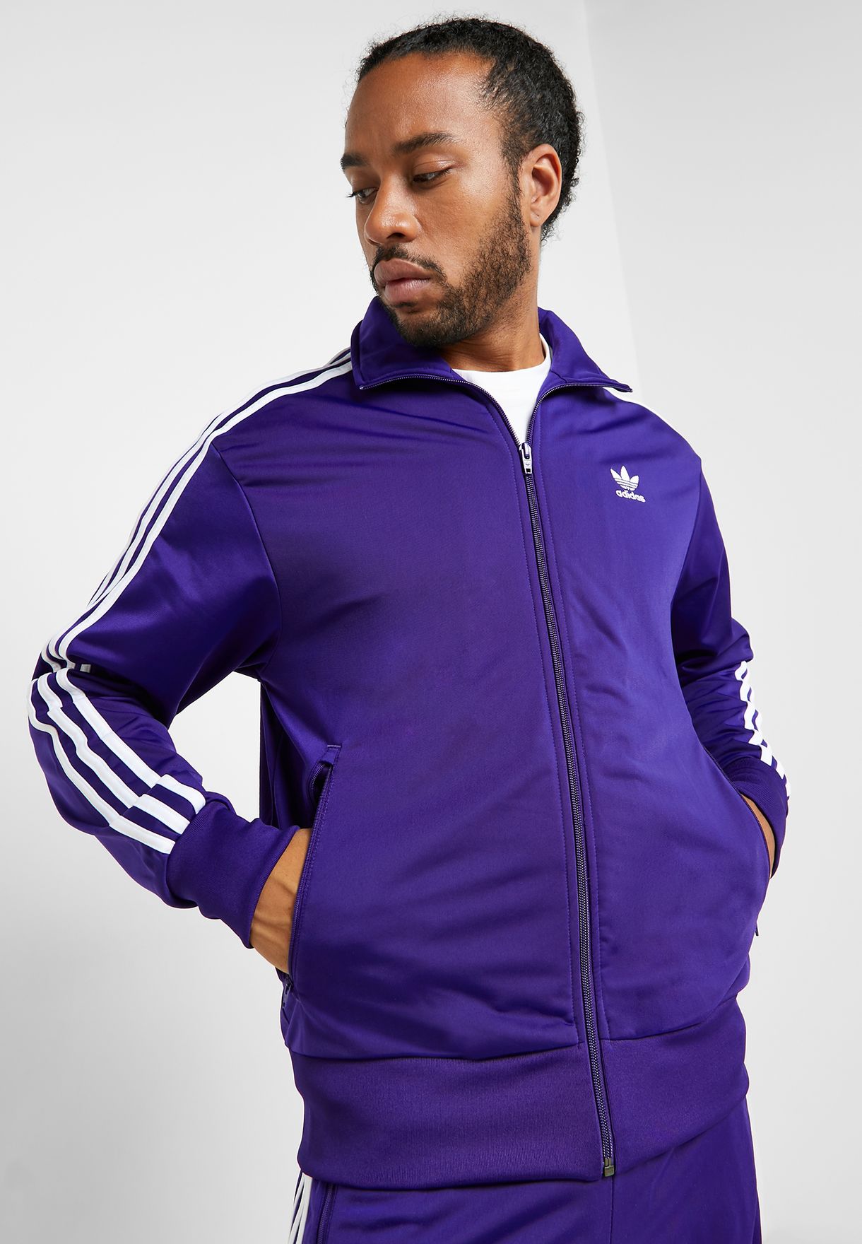 adidas firebird track jacket purple