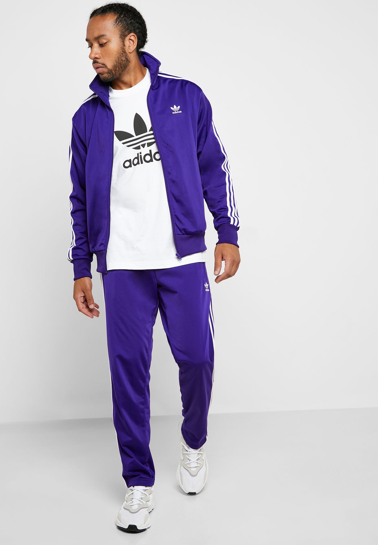 purple adidas tracksuit