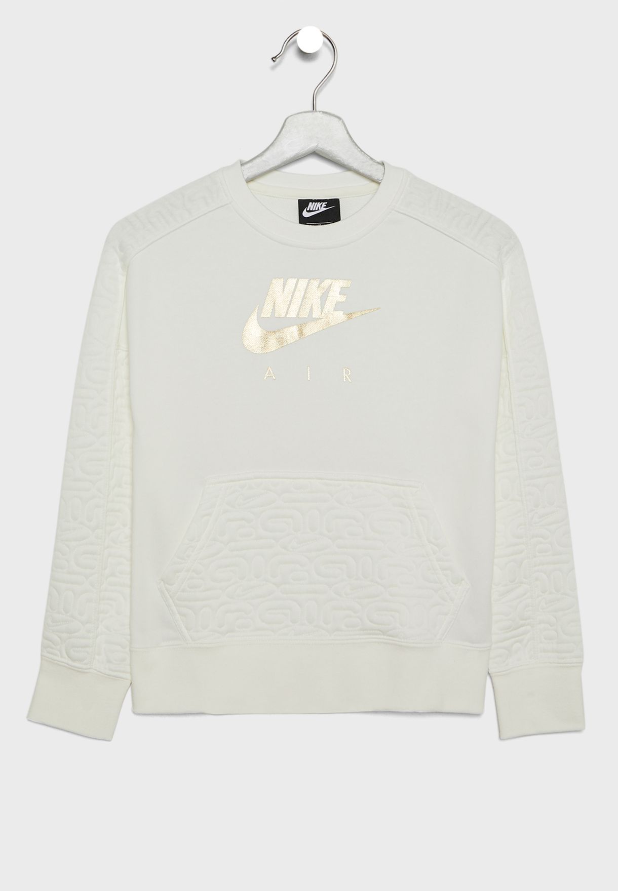 Nike white NSW Fleece Sweatshirt for Kids in Abu Dhabi