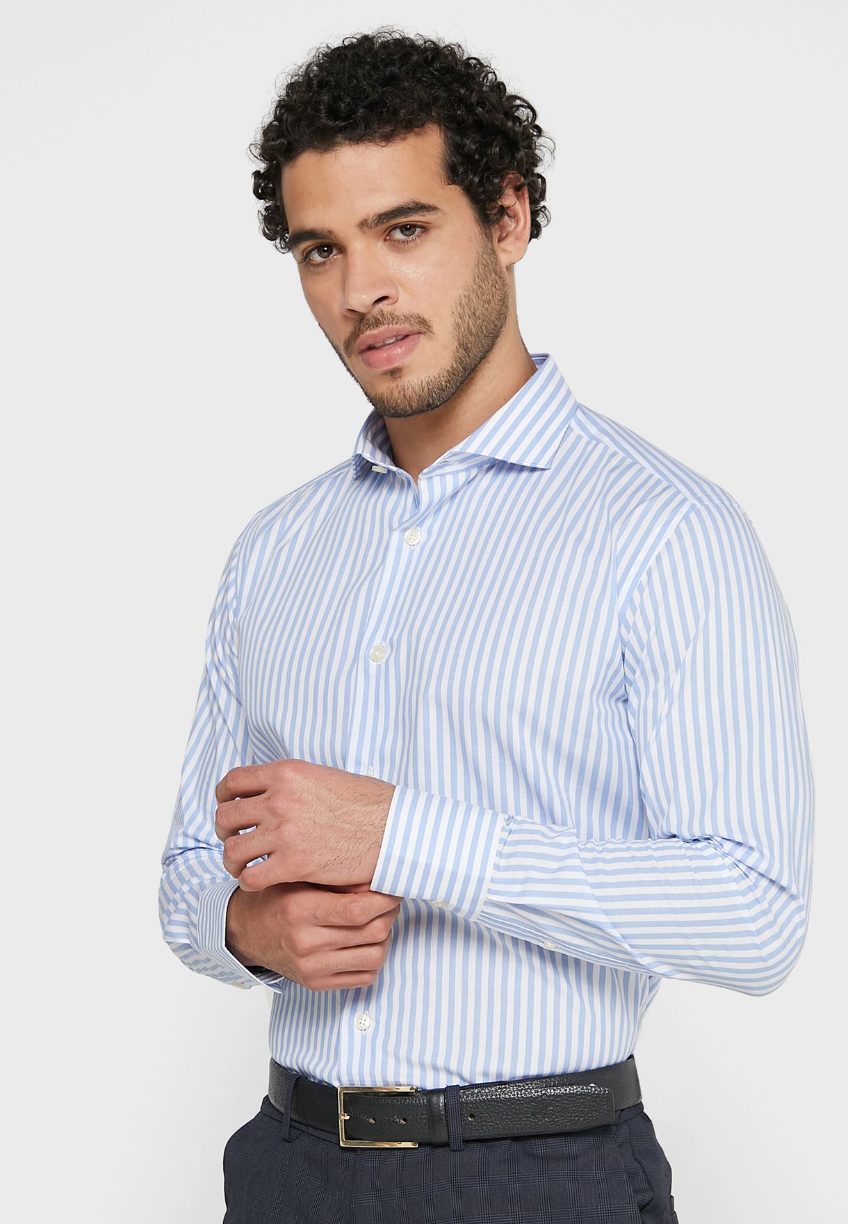 Buy Sacoor Brothers Blue Slim Fit Casual Shirt For Men In Dubai Abu Dhabi 1314