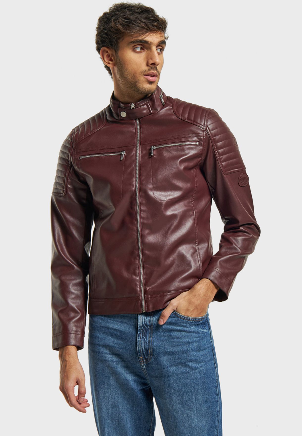 Sherpa Lined Zip Through Jacket