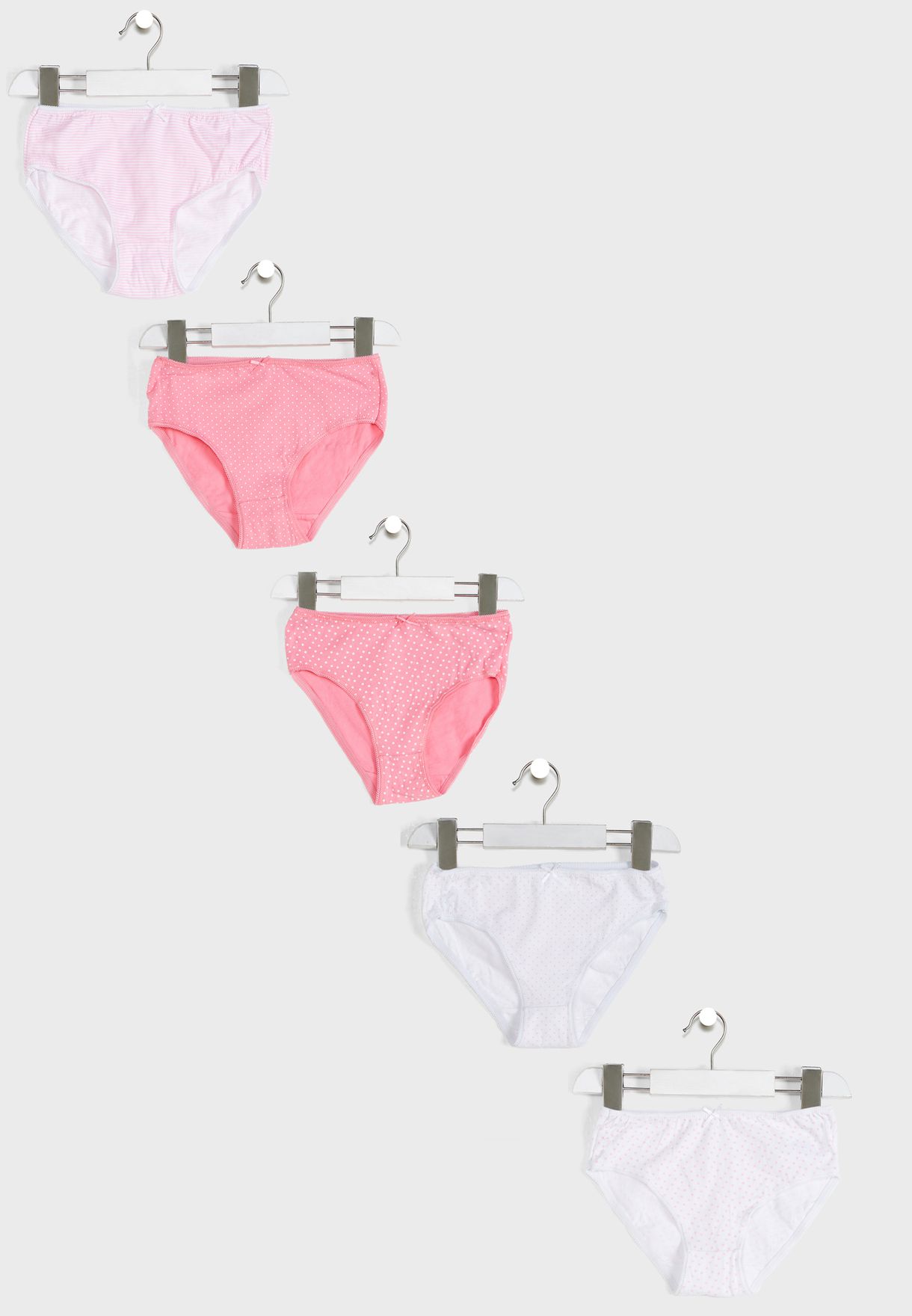 Girls 5 Pack Stars Stripes Knickers