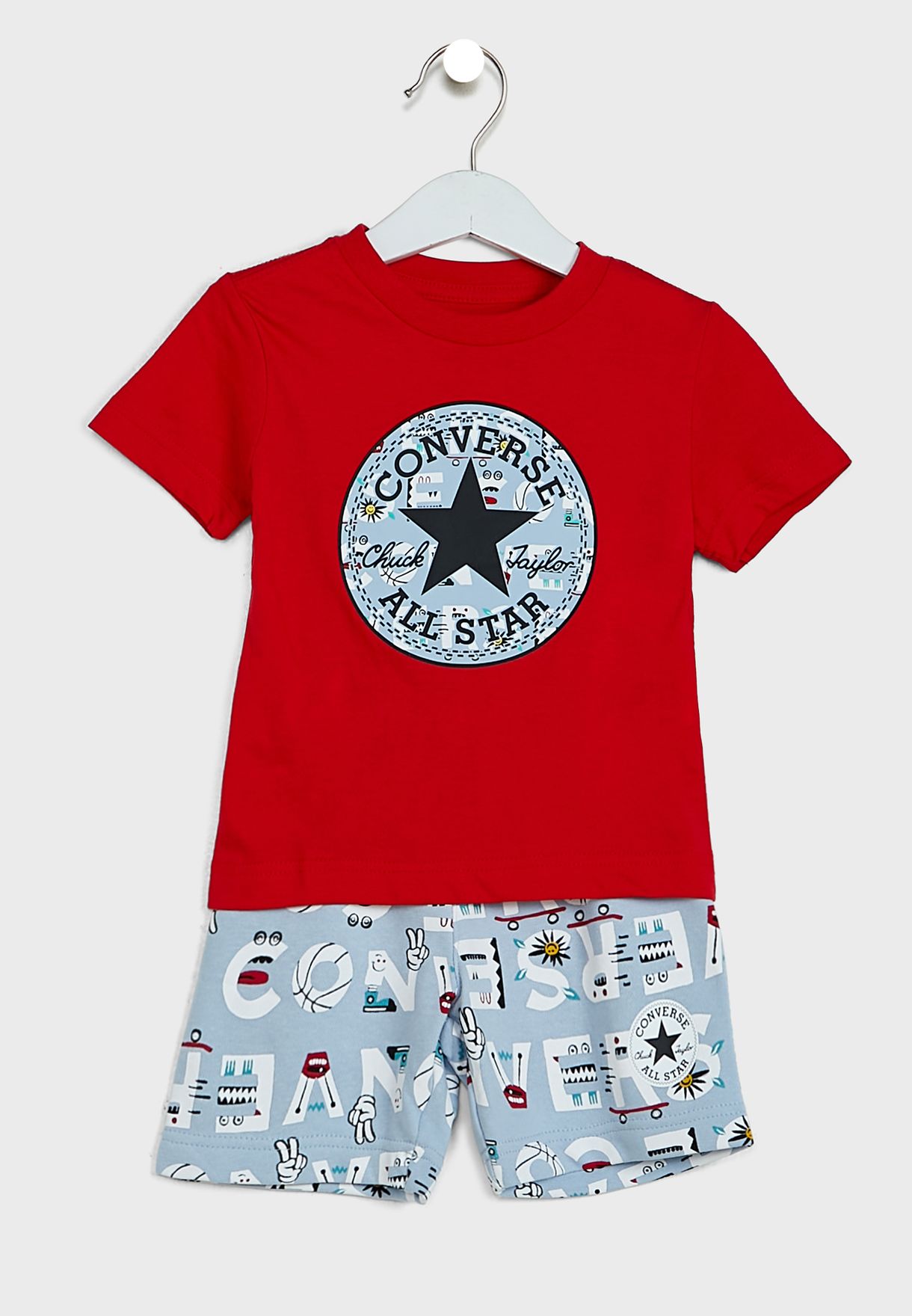 Buy Converse multicolor Infant Logo T-Shirt & Shorts Set for Kids in  Riyadh, Jeddah
