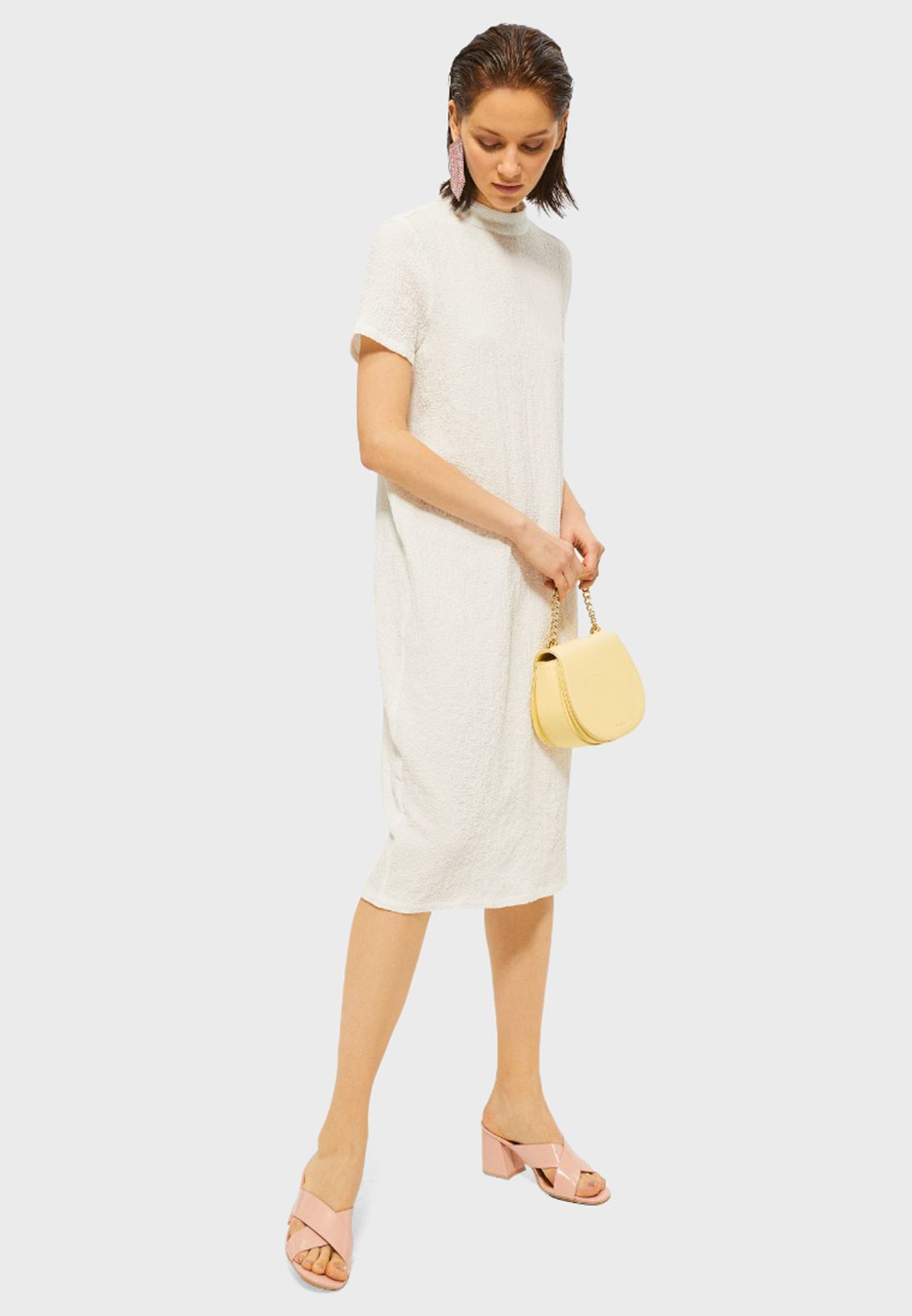 high neck tshirt dress