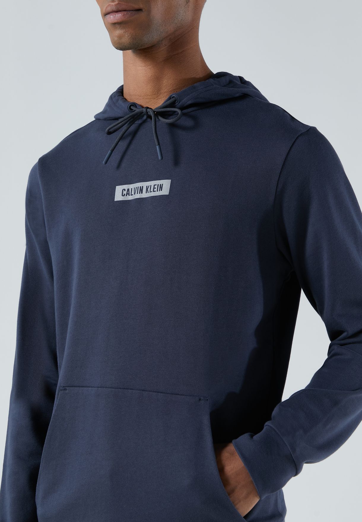 Buy Calvin Klein Performance Blue Logo Hoodie For Men In Mena Worldwide 00gmf0w324 008