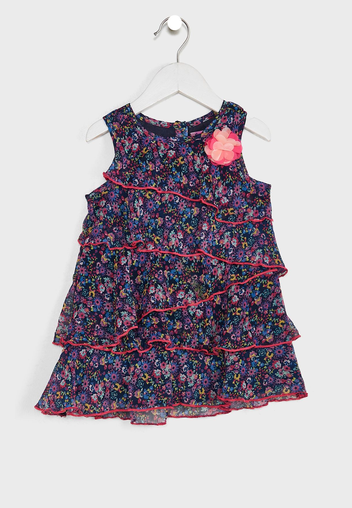 Printed Layered A-Line Dress
