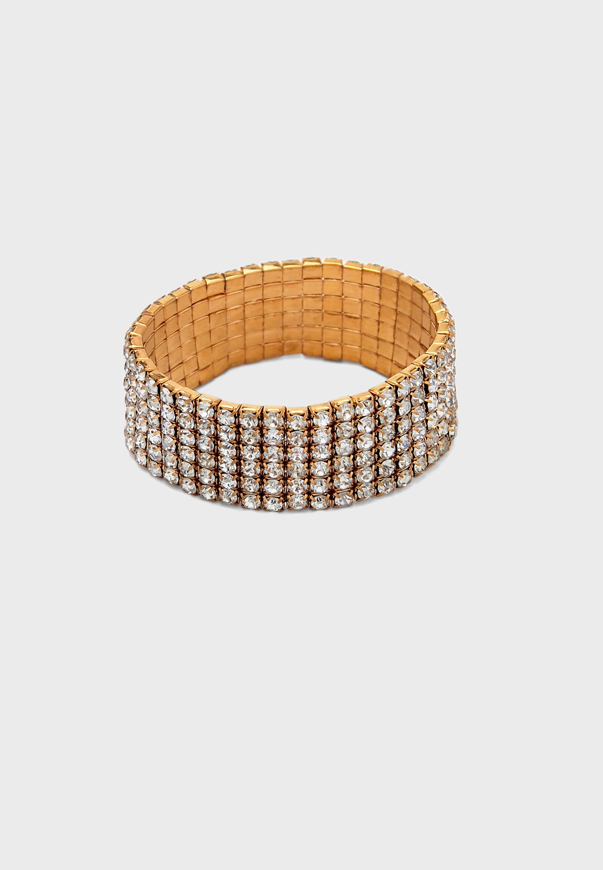Buy Iconic gold Rhinestone Cuff Bracelet for Women in MENA, Worldwide