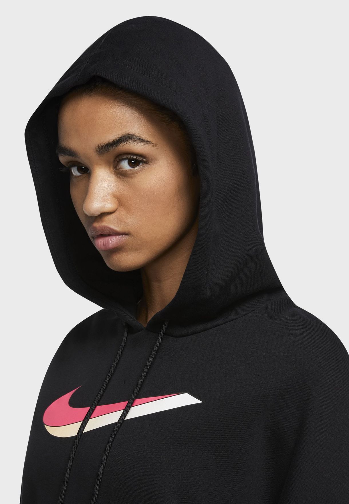 Buy Nike black NSW Icon Clash Fleece Hoodie for Kids in MENA, Worldwide