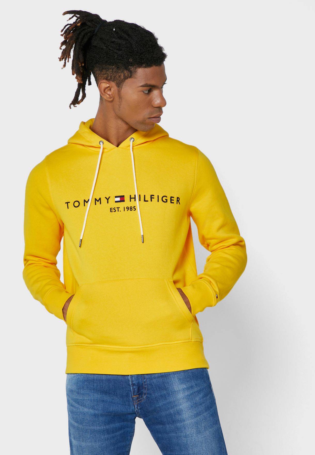 Buy Tommy Hilfiger yellow Logo Hoodie 