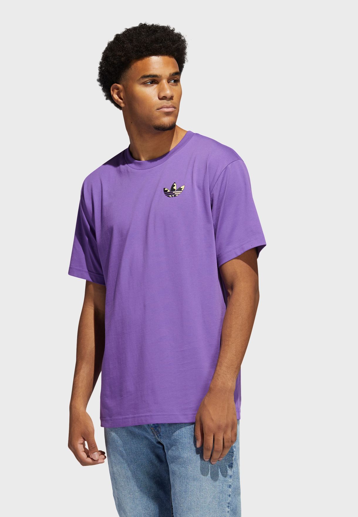 men's purple adidas t shirts