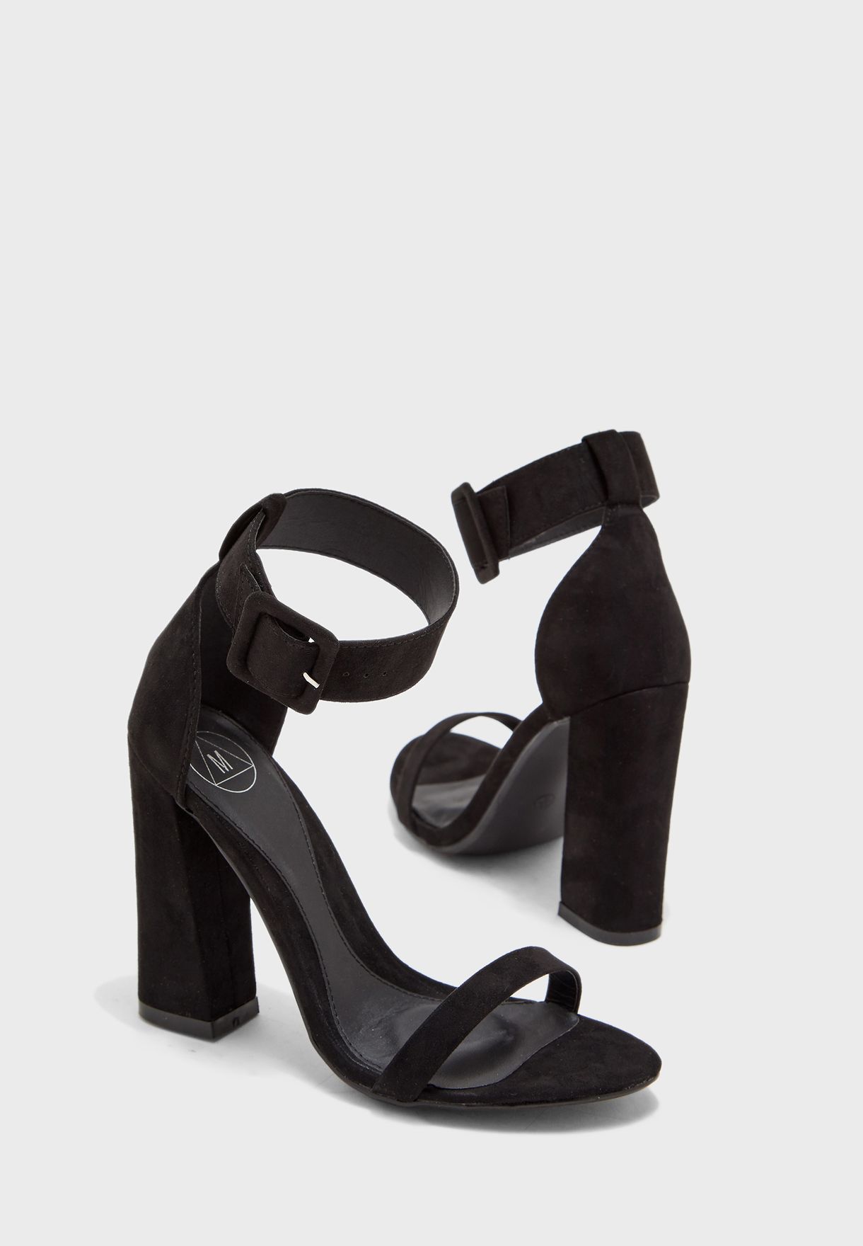 missguided black block heels