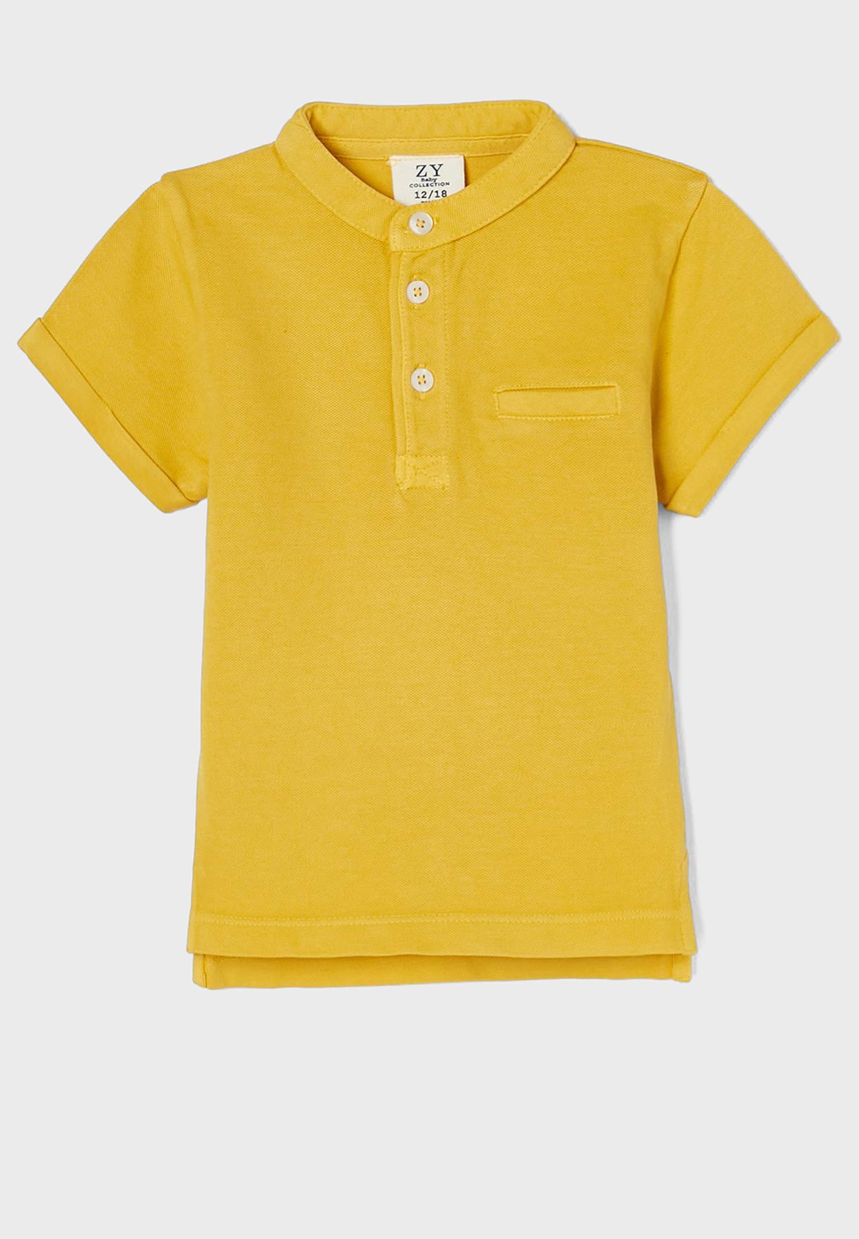 Infant Mandarin Collar Polo