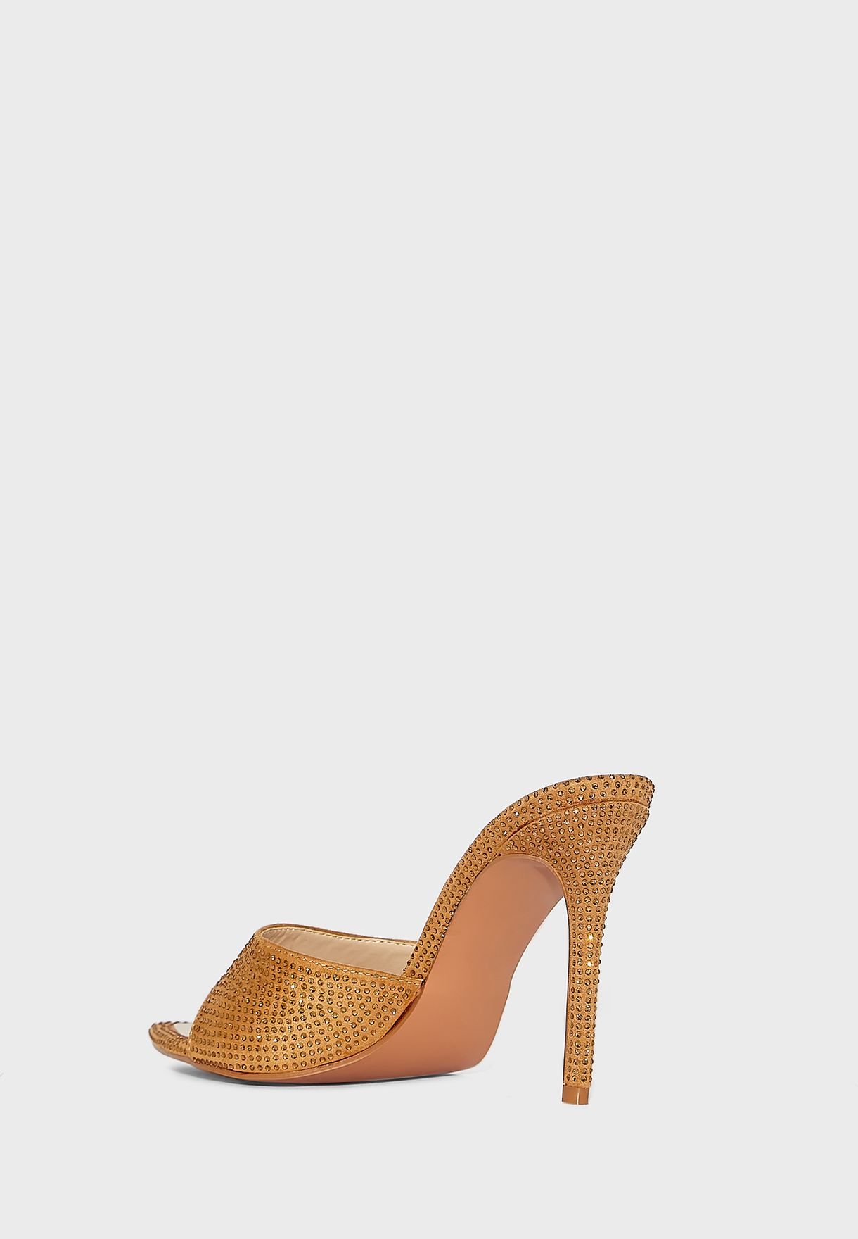 Diamante Pointed Toe Sandal Gold