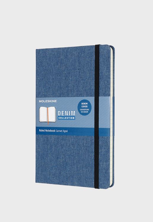 Antwerp Blue Denim Large Ruled Notebook