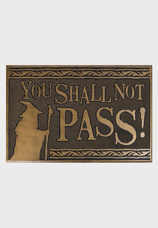Lord Of The Rings You Shall Not Pass Door Mat