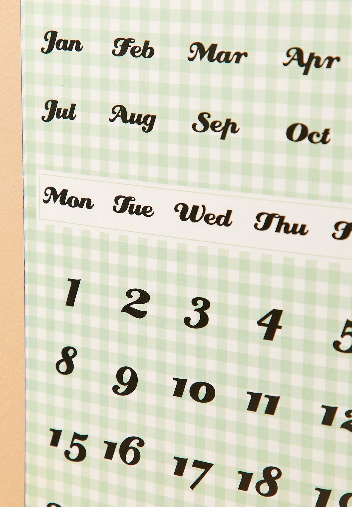 Green Cupcake Magnetic Calendar