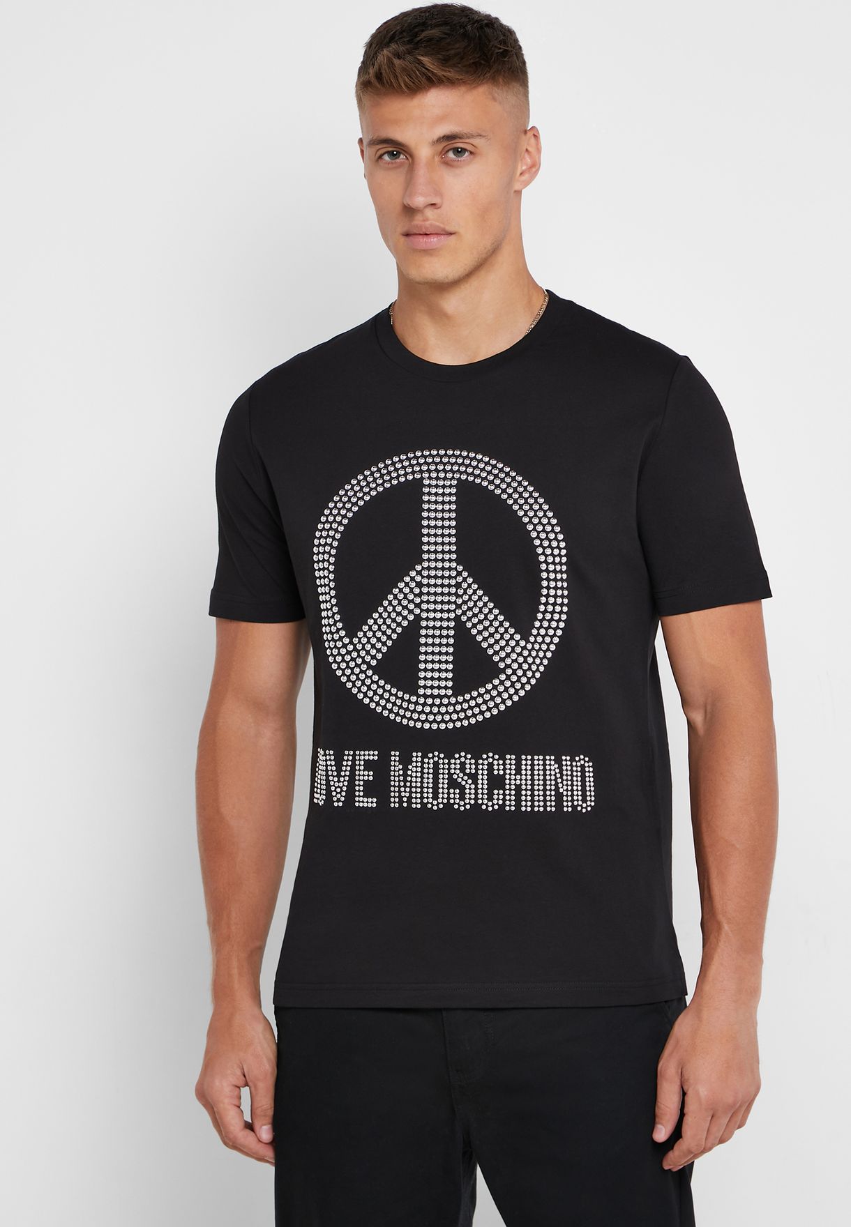 moschino studded t shirt