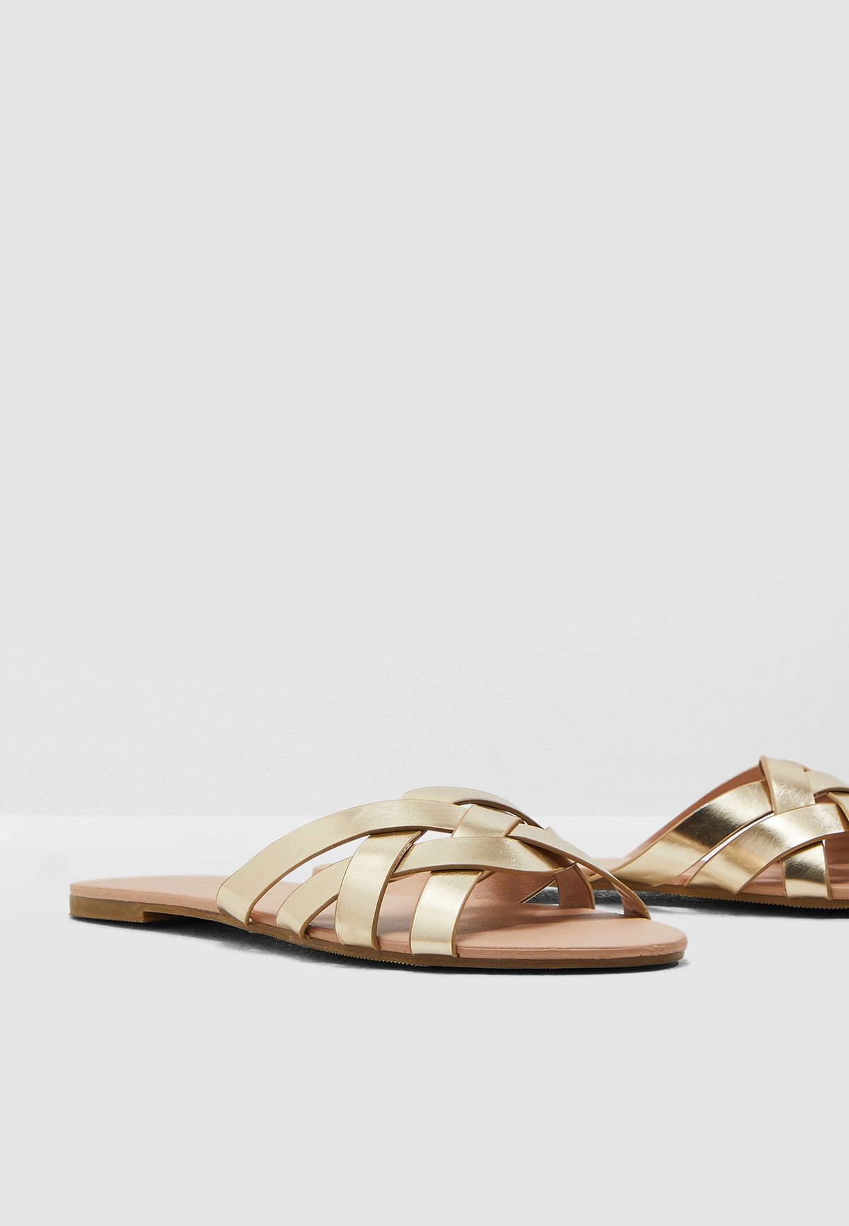 new look gold sandal