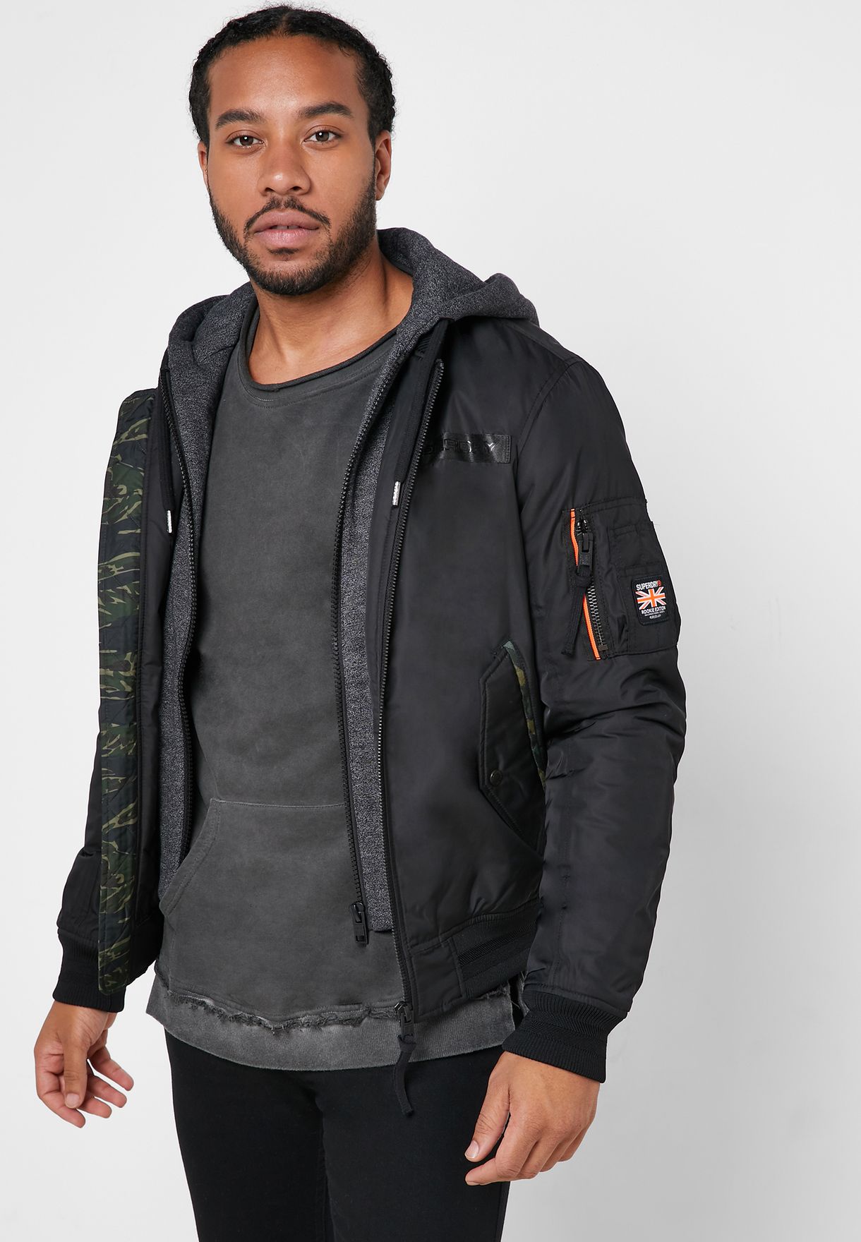 Garderobe Afm onszelf Buy Superdry black Rookie Flight Jacket for Men in MENA, Worldwide