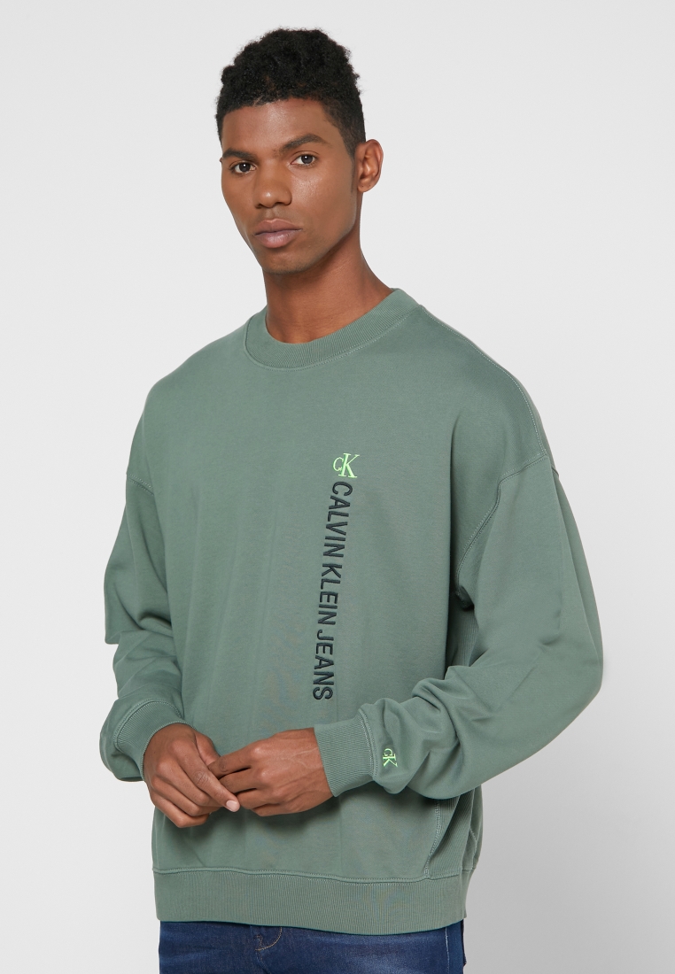 Cotton Micro Logo Sweatshirt Calvin Klein®