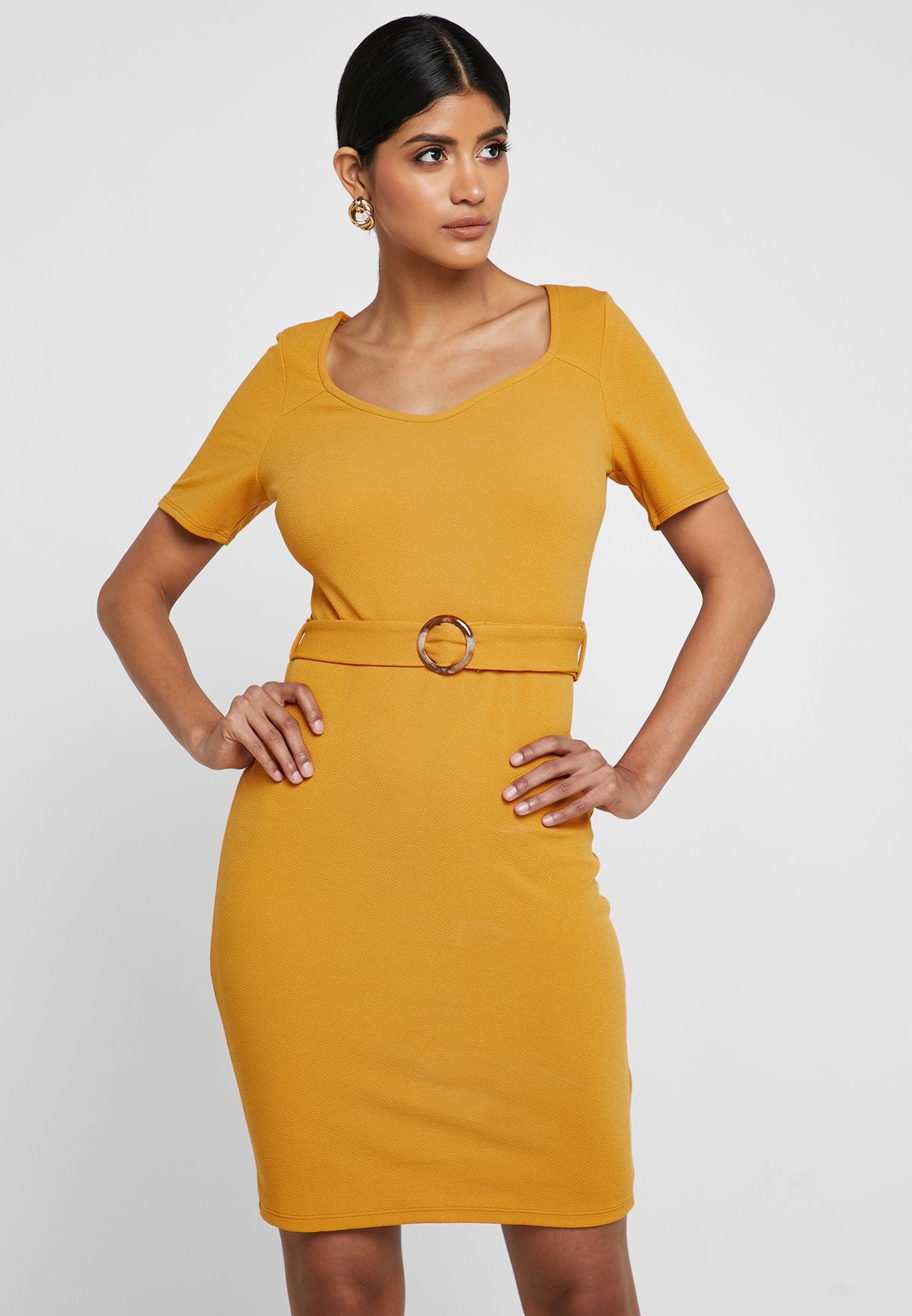 tall yellow dress