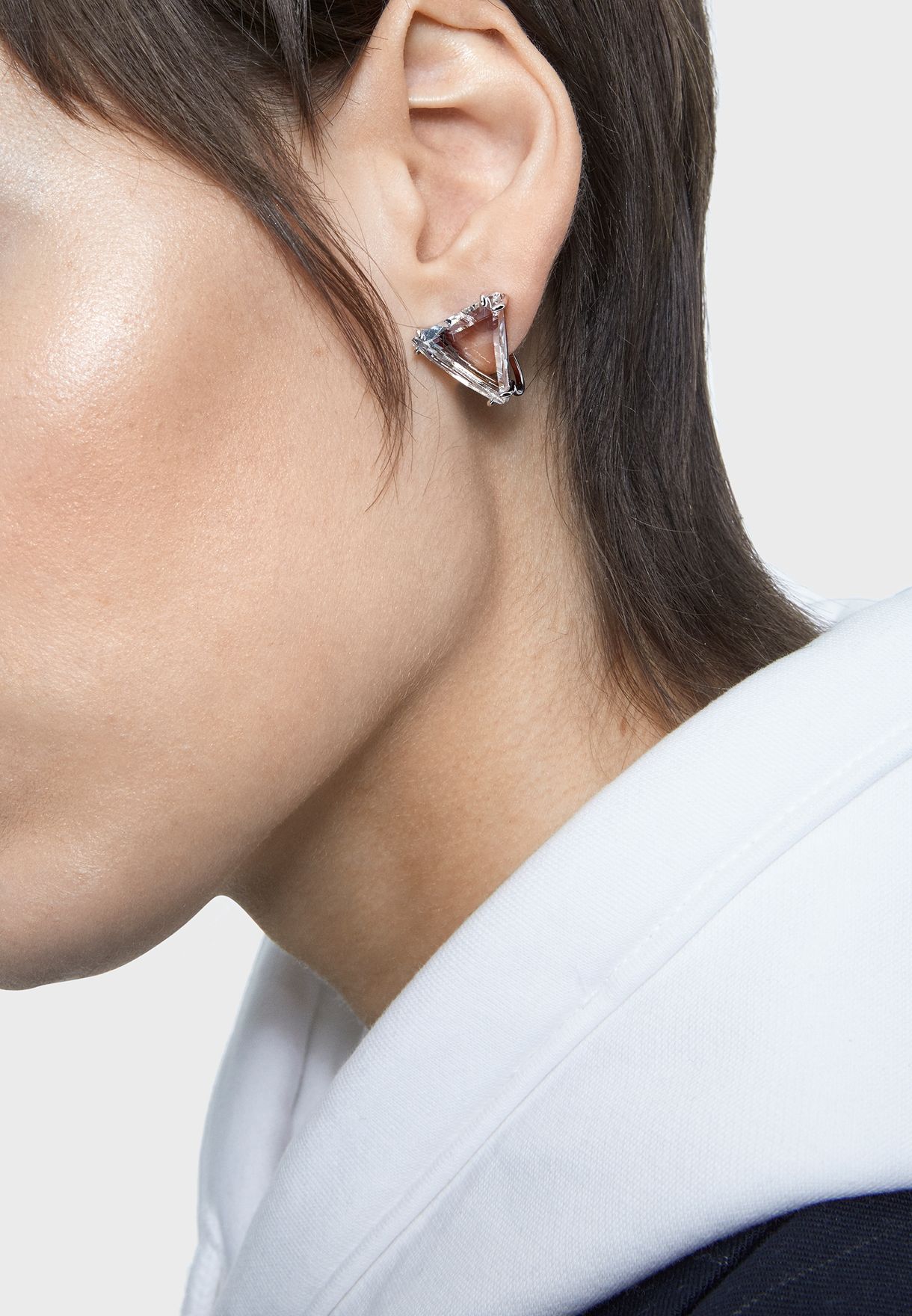 Mesmera Triangle cut single clip earring