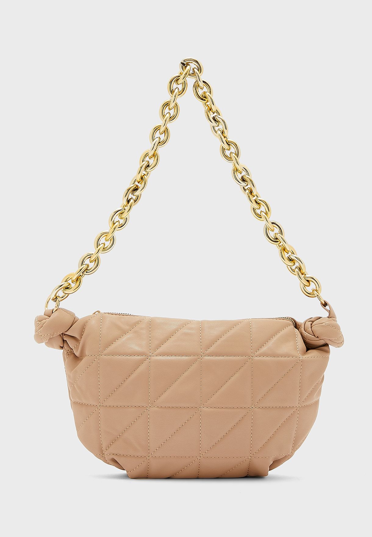Quilted Pouch Chain Shoulder Bag