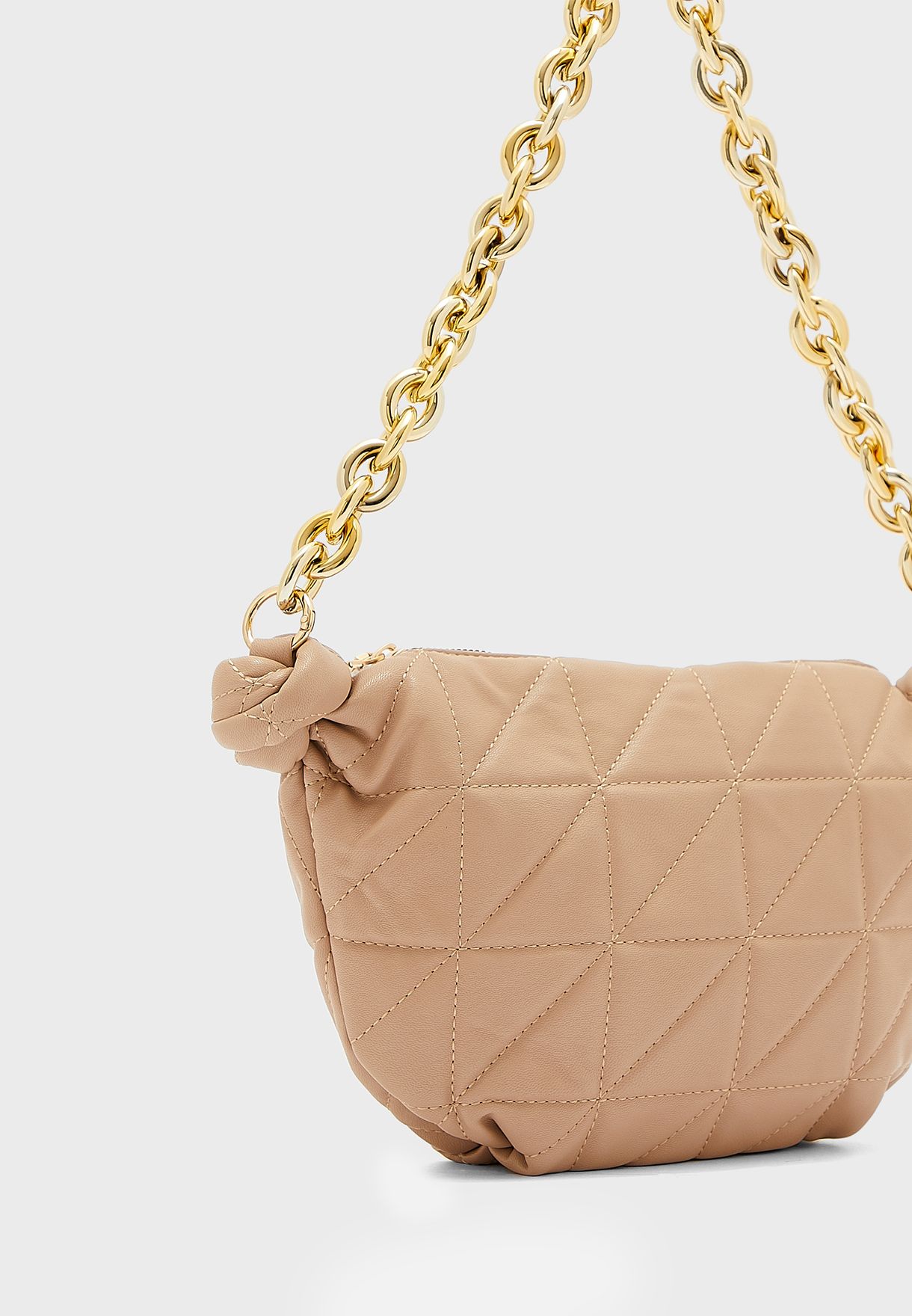 Quilted Pouch Chain Shoulder Bag