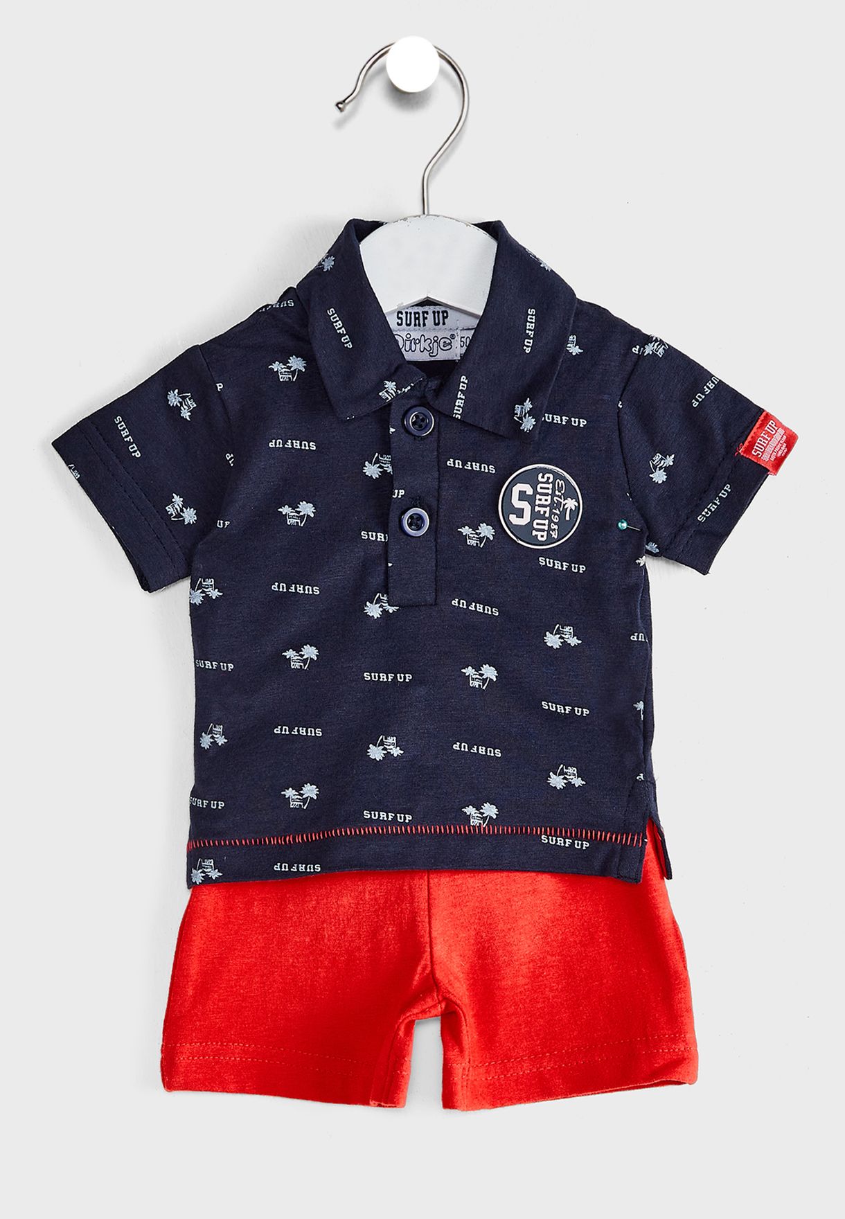 Infant Printed Polo + Shorts Set