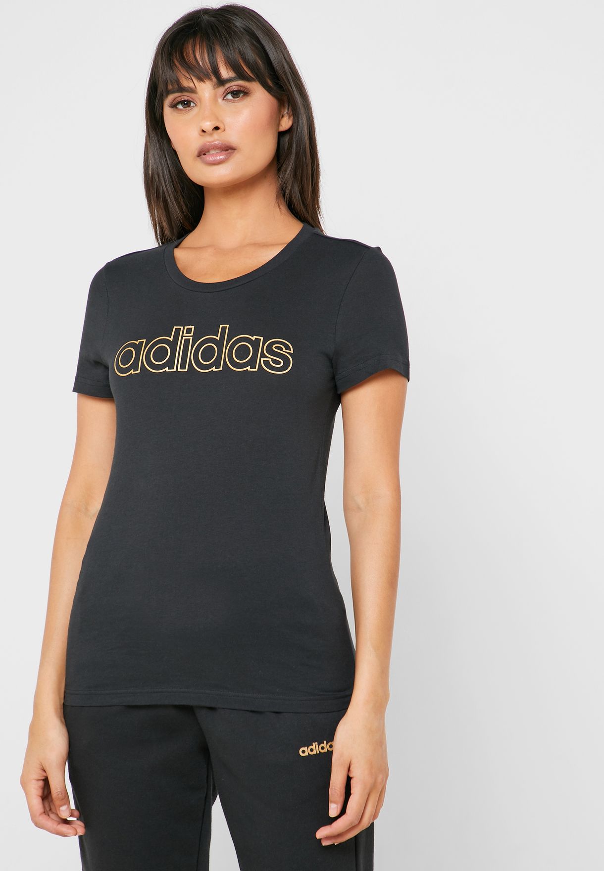 Buy adidas black Essential Logo T-Shirt for Women in Doha, other cities