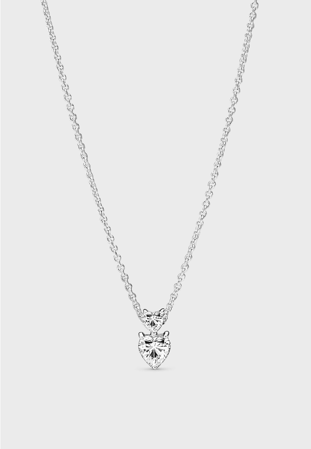 sparkling heart collier necklace