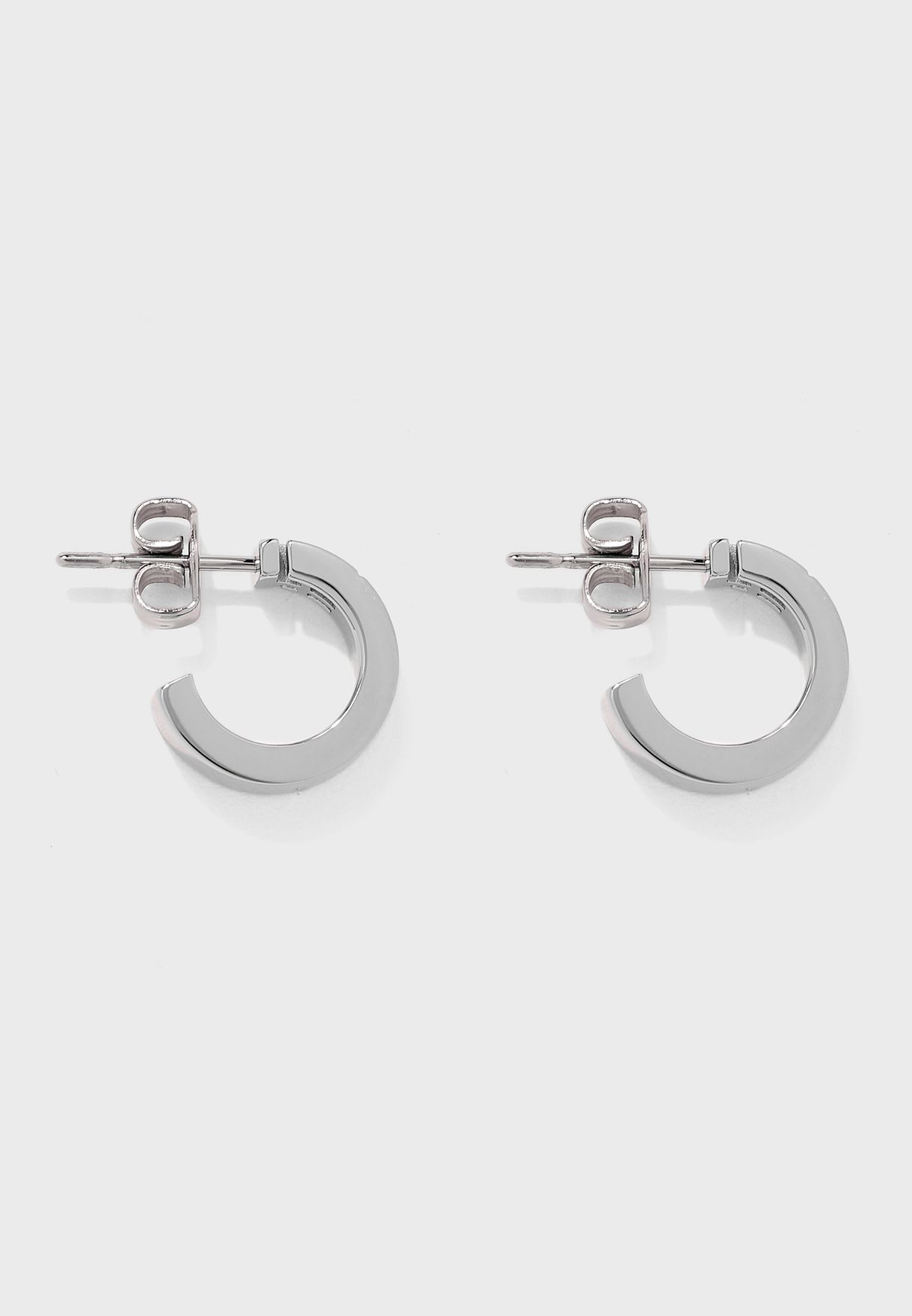 tommy hilfiger silver hoops