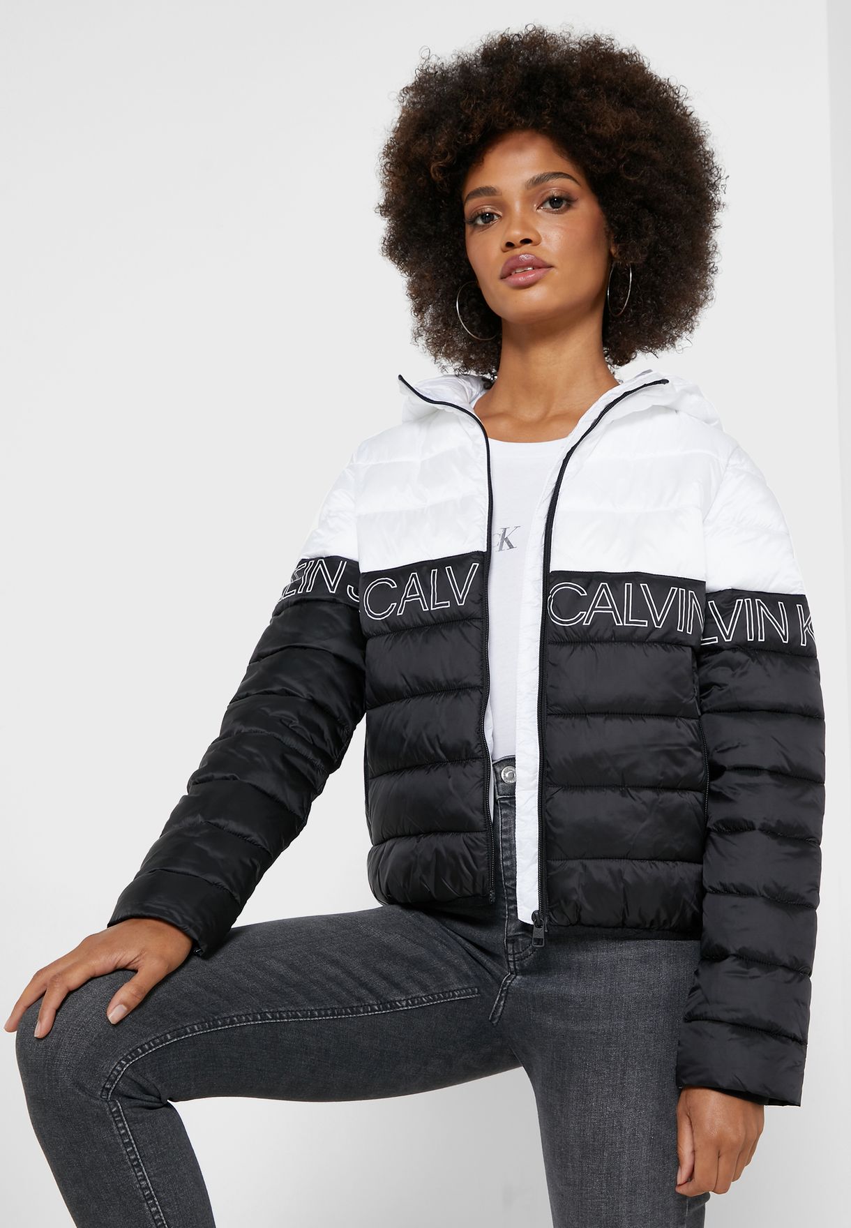 calvin klein jeans quilted jacket