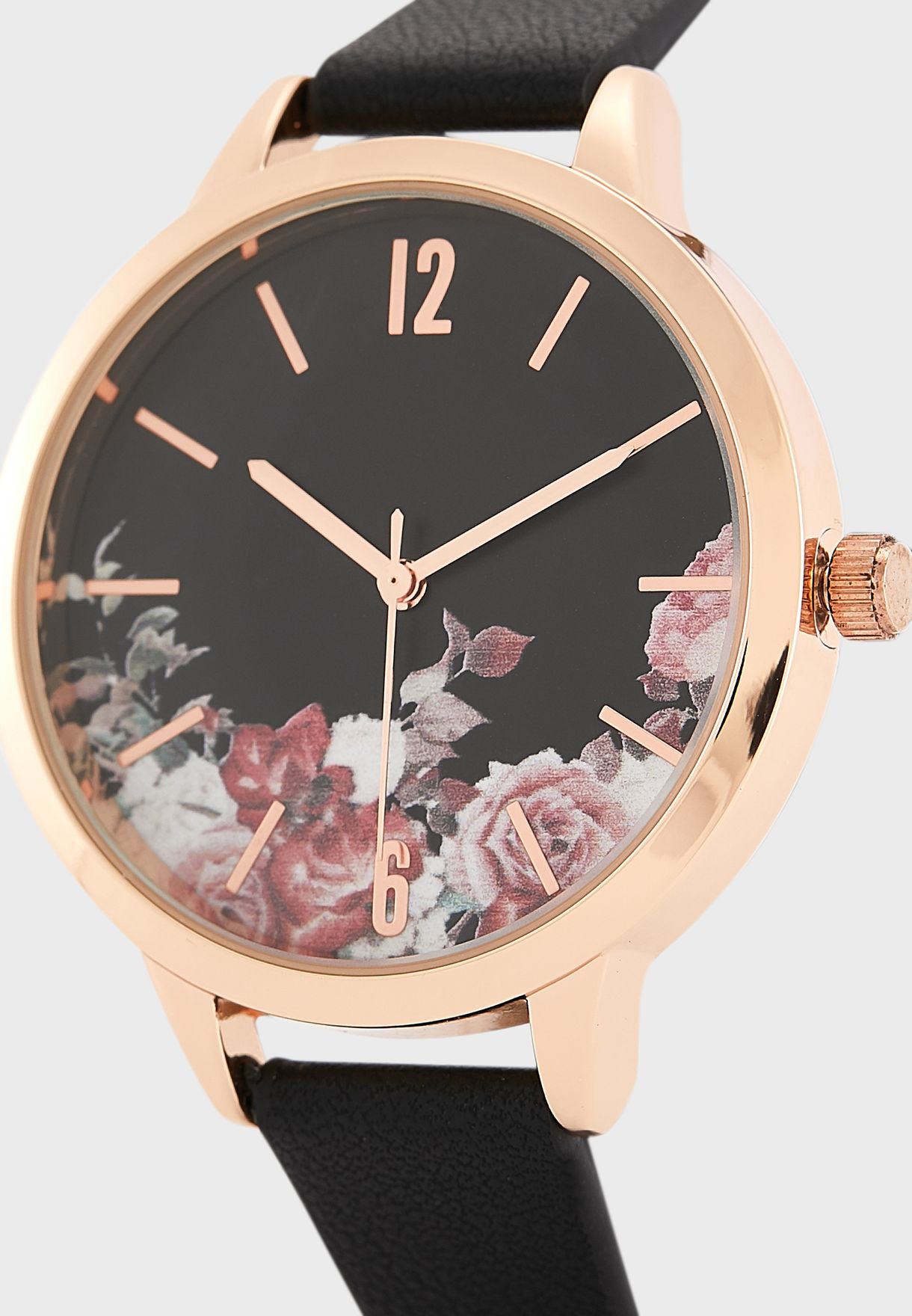 Floral Print Analogue Watch