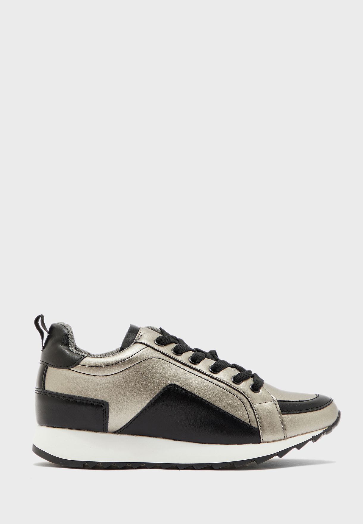 silver colour sneakers