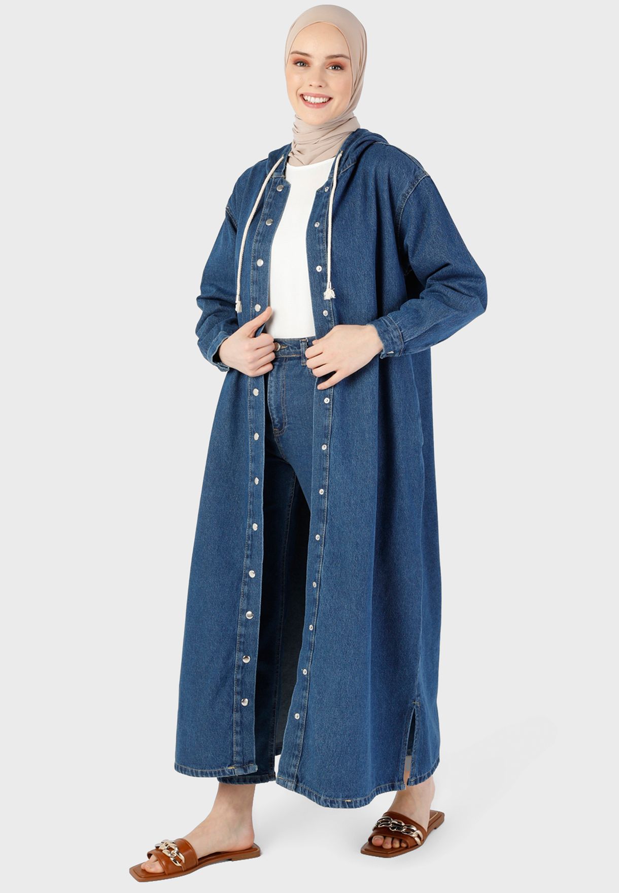 معطف بياقة هودي