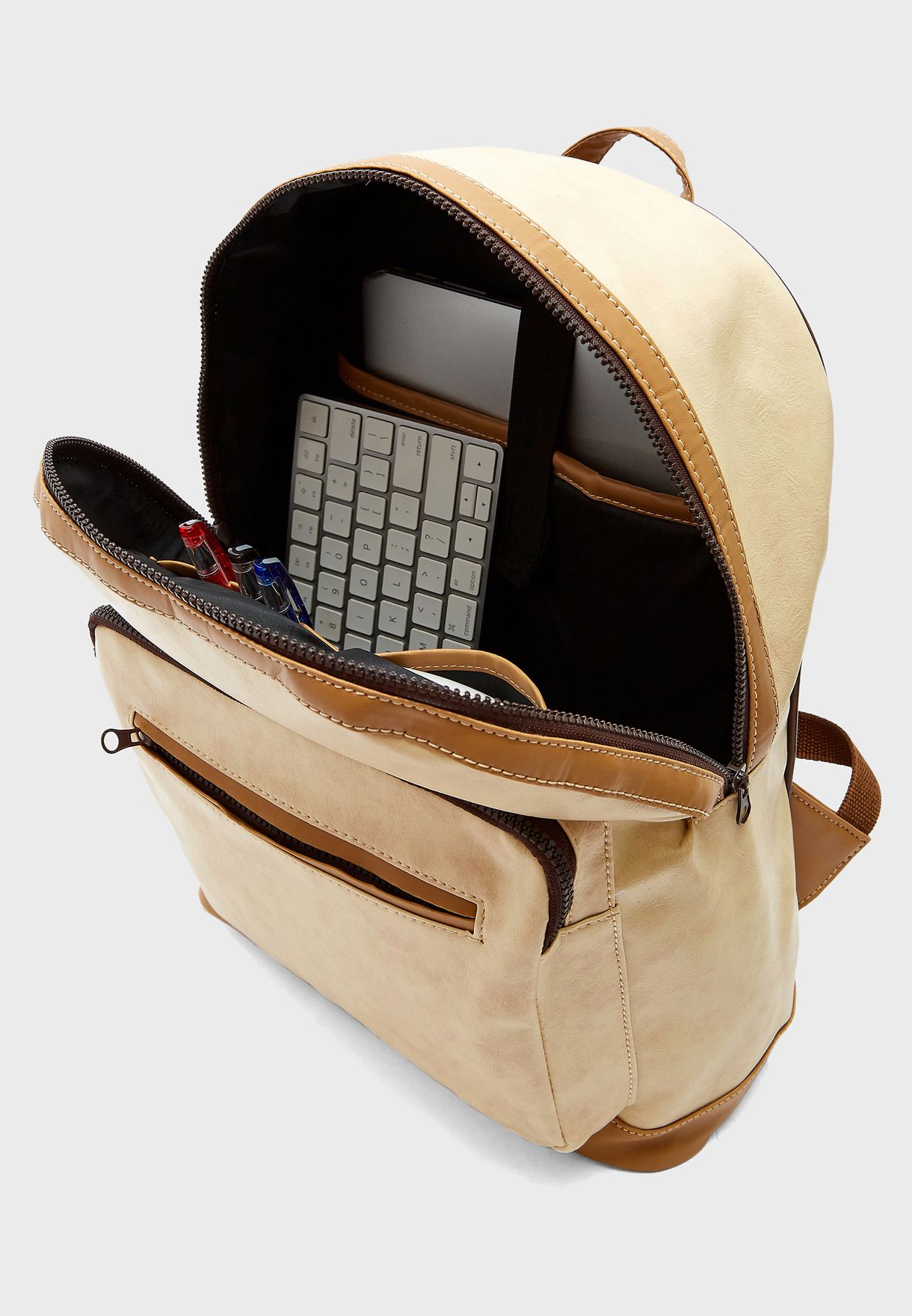 Faux Leather Backpack