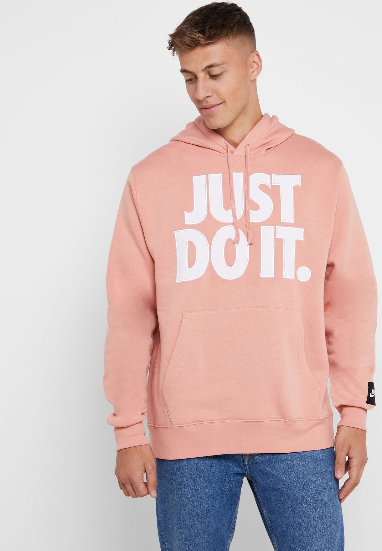 Buy Nike pink Just Do It Fleece Hoodie 